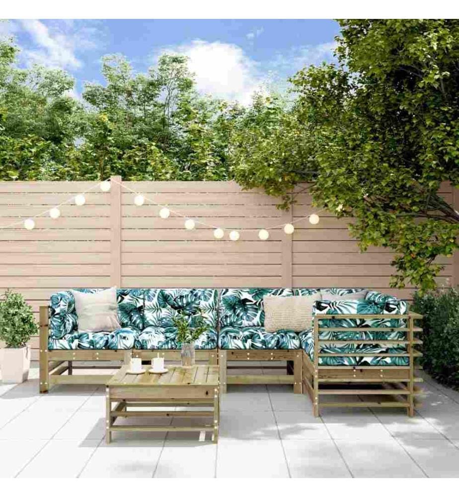 6-tlg. Garten-Lounge-Set Imprägniertes Kiefernholz