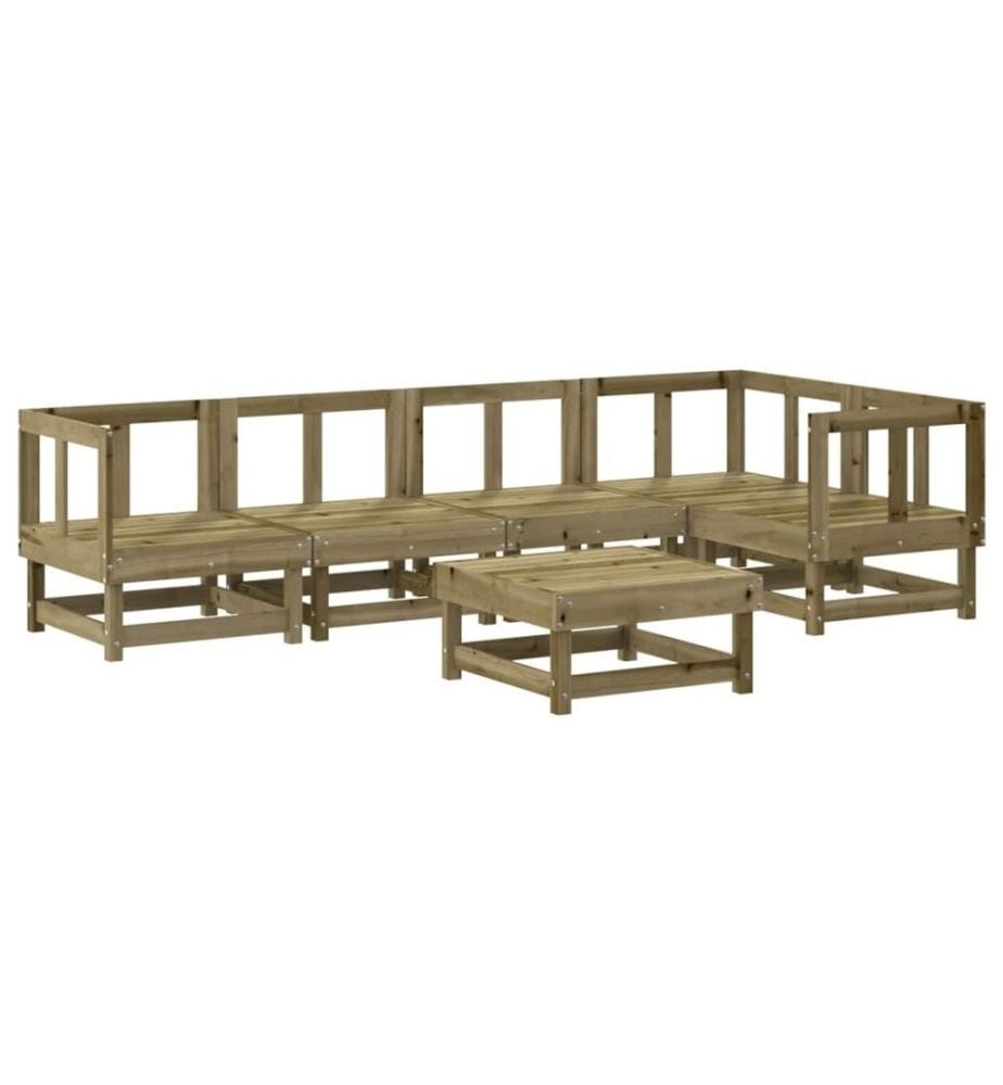 6-tlg. Garten-Lounge-Set Imprägniertes Kiefernholz