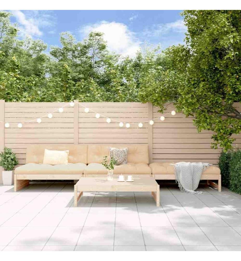 Salon de jardin 4 pcs bois massif de pin