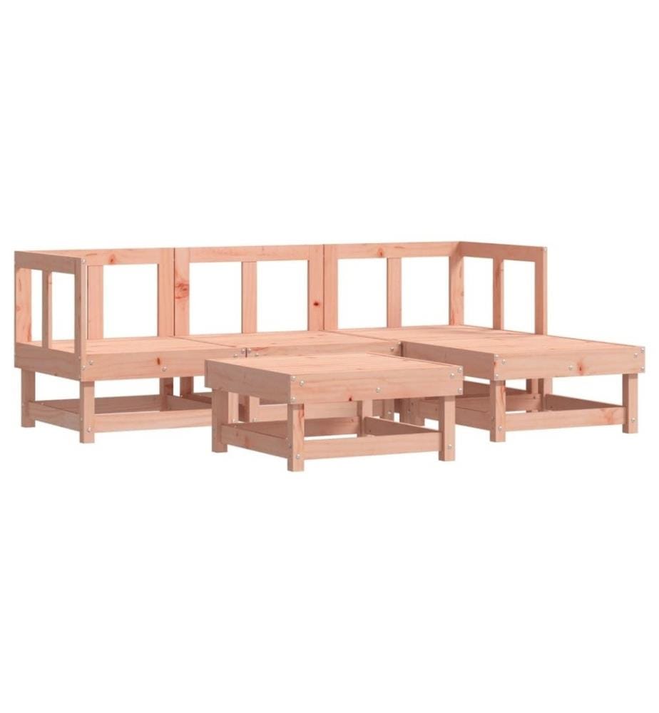 5-tlg. Garten-Lounge-Set Massivholz Douglasie