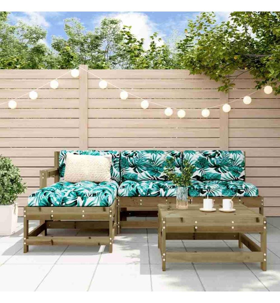5-tlg. Garten-Lounge-Set Kiefernholz Imprägniert