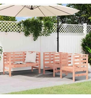 3-tlg. Garten-Lounge-Set Massivholz Douglasie