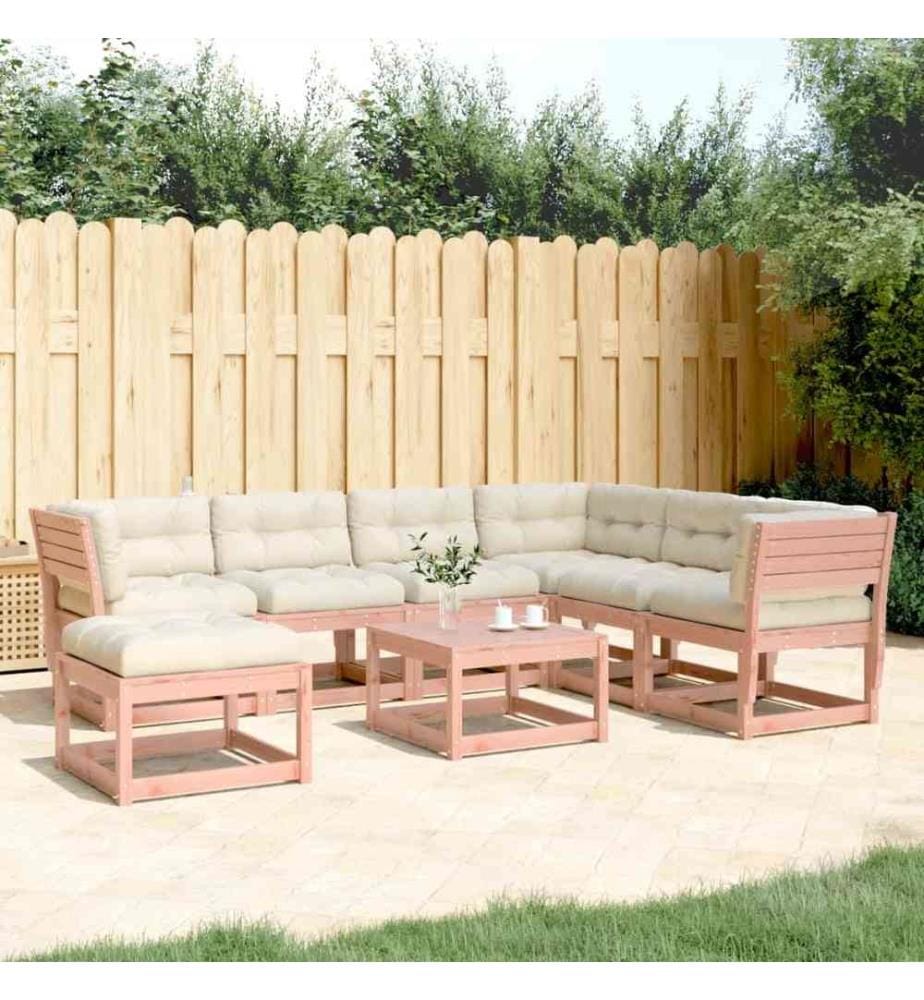 7-tlg. Garten-Lounge-Set mit Kissen Massivholz Douglasie