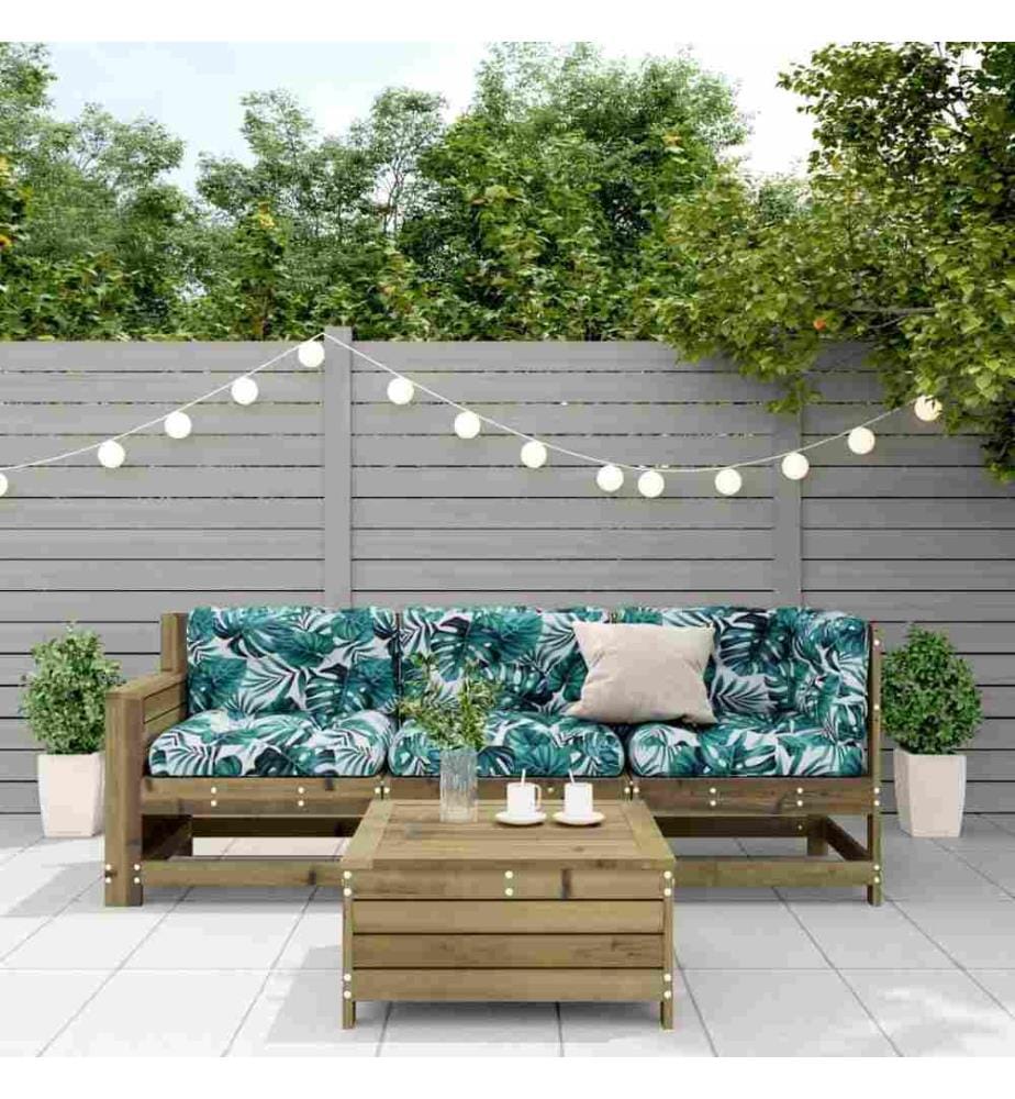 4-tlg. Garten-Lounge-Set mit Kissen Kiefernholz Imprägniert