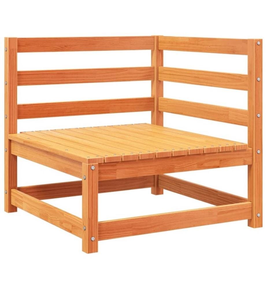 8-tlg. Garten-Sofagarnitur Wachsbraun Massivholz Kiefer