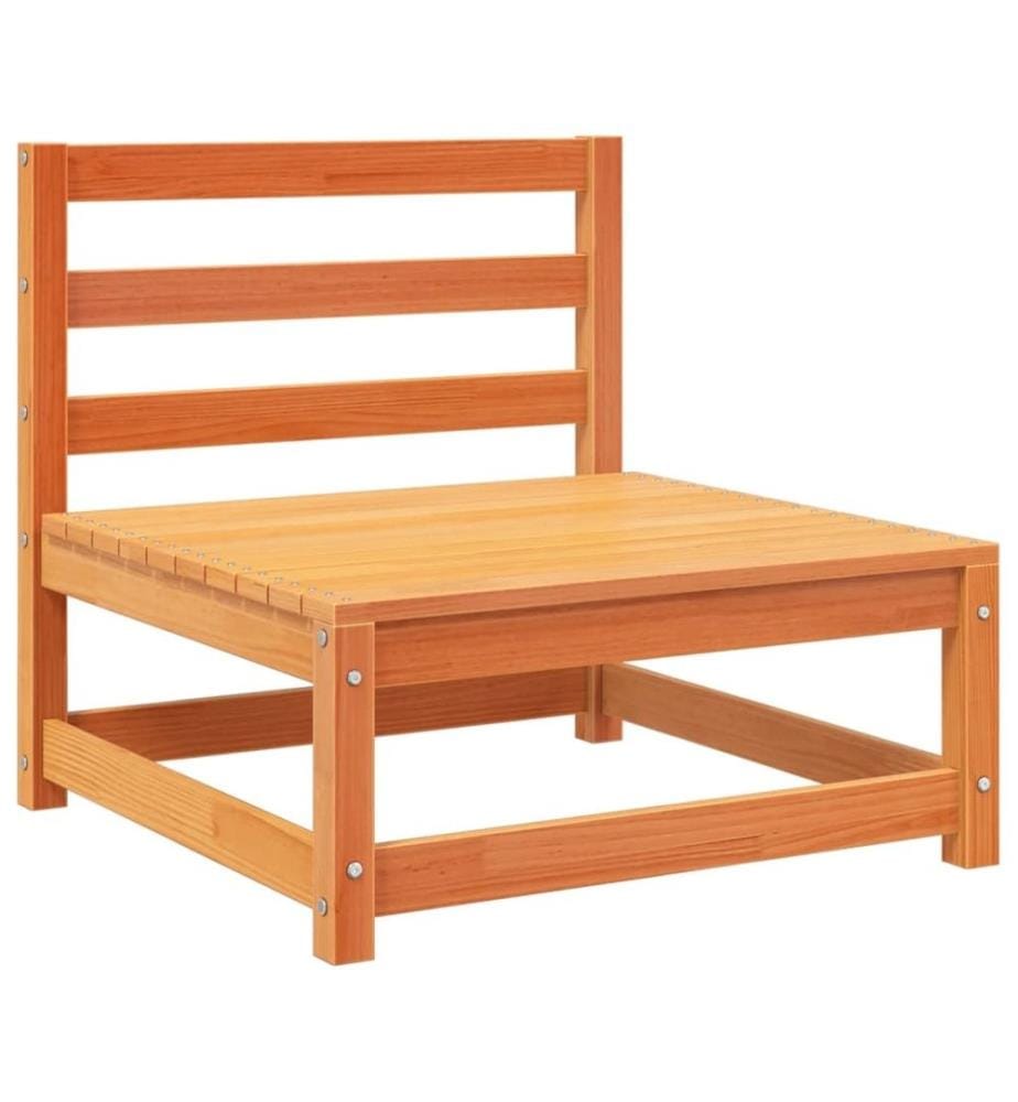 8-tlg. Garten-Sofagarnitur Wachsbraun Massivholz Kiefer