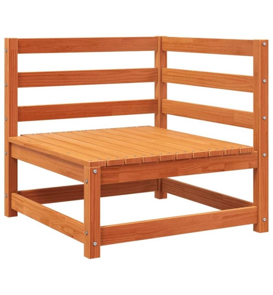8-tlg. Garten-Sofagarnitur Wachsbraun Massivholz Kiefer