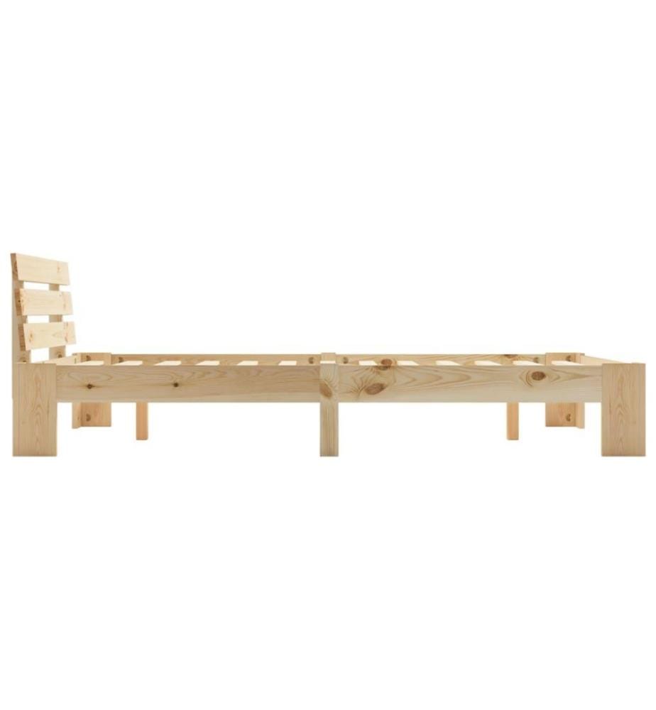 Cadre de lit Bois de pin massif 140 x 200 cm