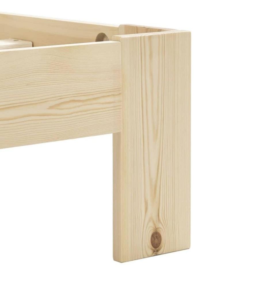 Cadre de lit Bois de pin massif 140 x 200 cm