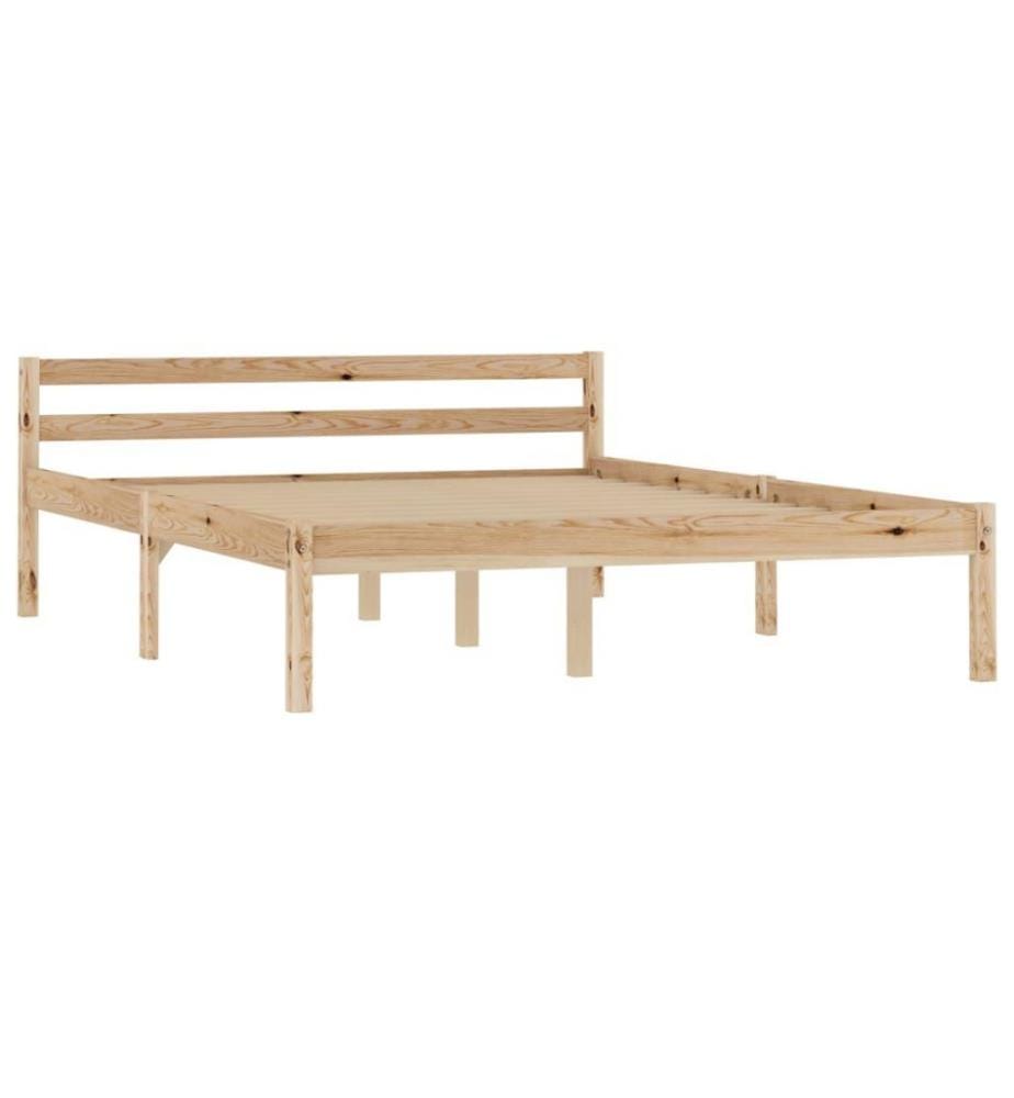 Cadre de lit Bois de pin massif 140 x 200 cm