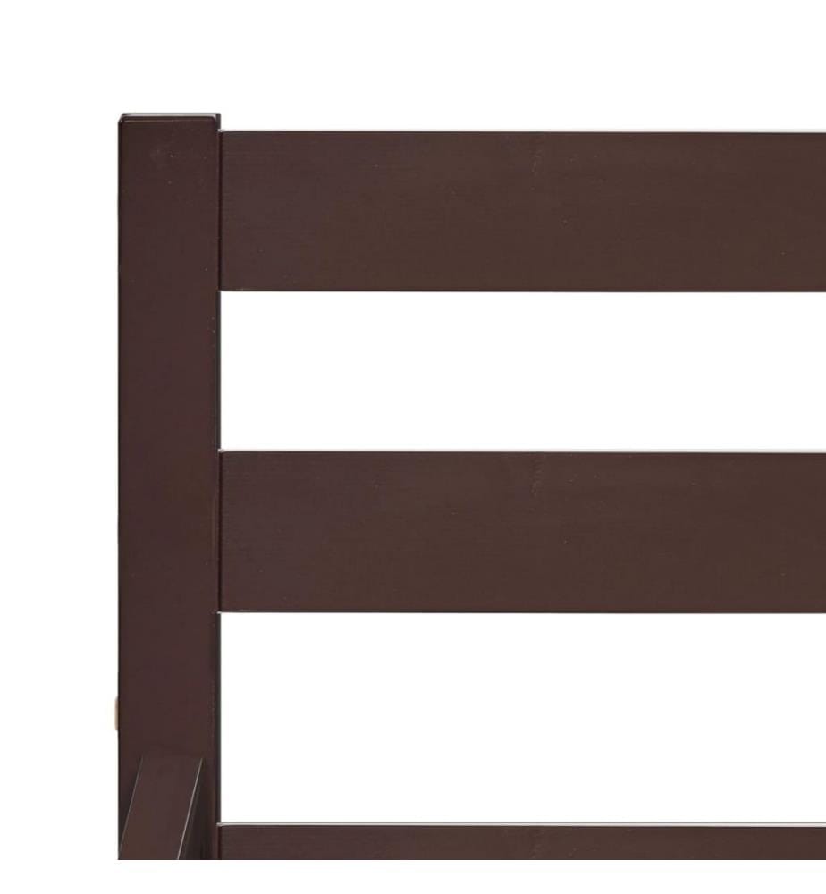 Cadre de lit Marron foncé Bois de pin massif 120 x 200 cm