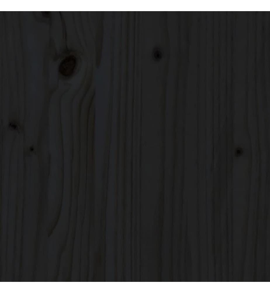 Massivholzbett Schwarz 200x200 cm