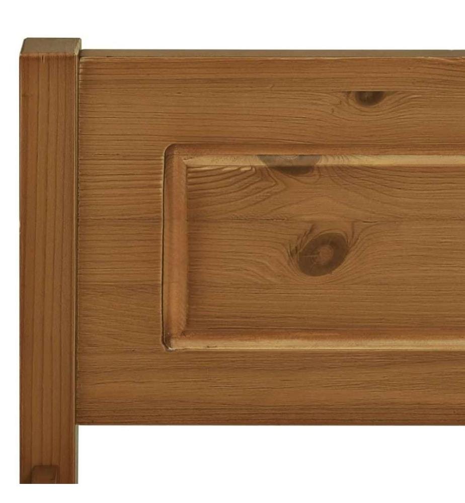 Cadre de lit Bois de pin massif Marron miel 140x200 cm