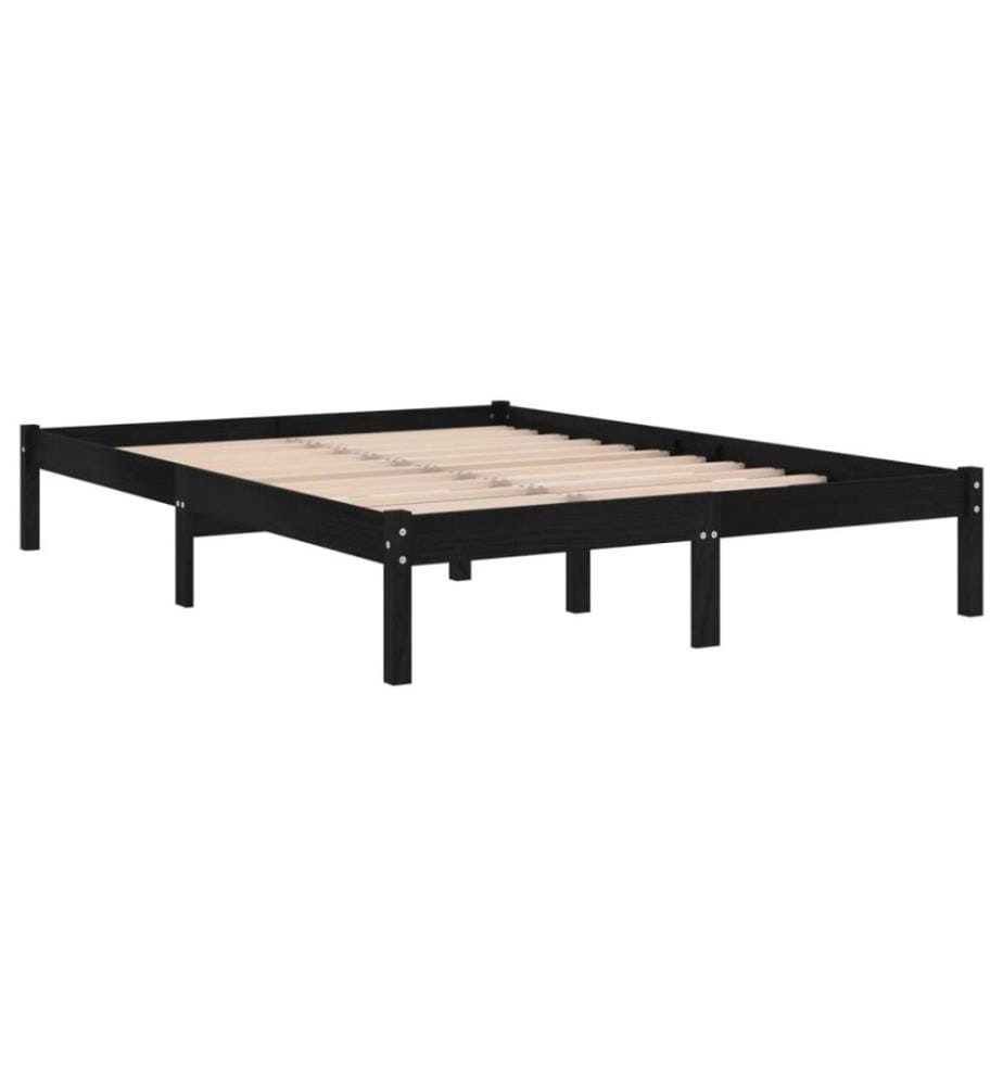 Massivholzbett Schwarz 180x200cm 6FT Super King