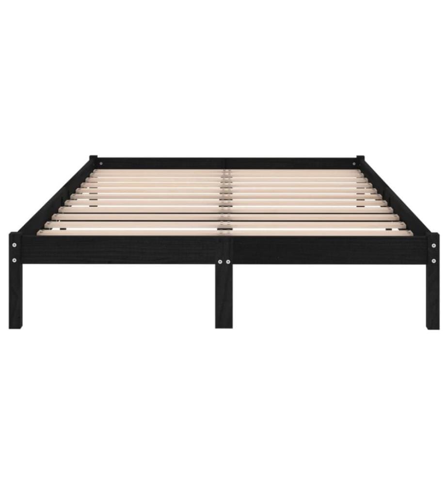 Massivholzbett Schwarz 180x200cm 6FT Super King