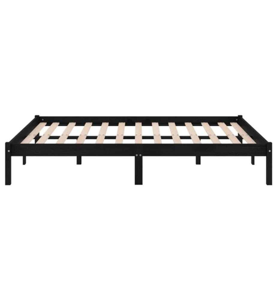 Massivholzbett Schwarz 180x200cm 6FT Super King