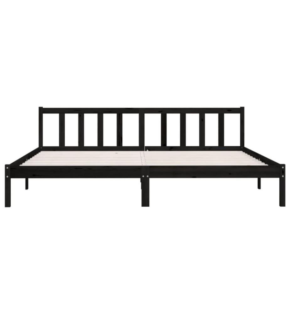 Massivholzbett Schwarz Kiefer 180x200cm 6FT Super King