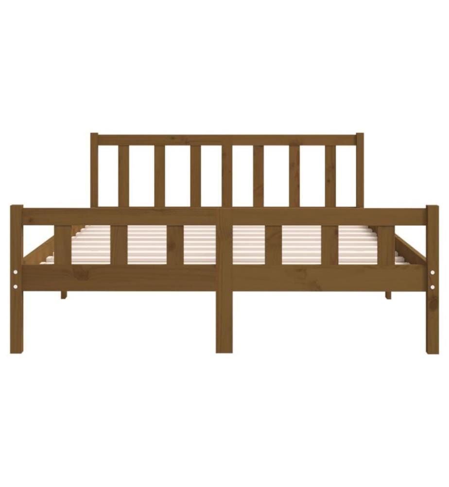 Massivholzbett Honigbraun 150x200 cm 5FT King Size