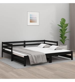 Lit coulissant 2x(90x190) cm Bois de pin massif