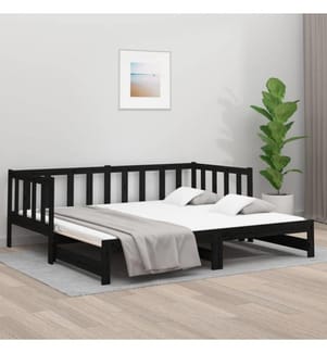 Lit coulissant 2x(90x190) cm Bois de pin massif