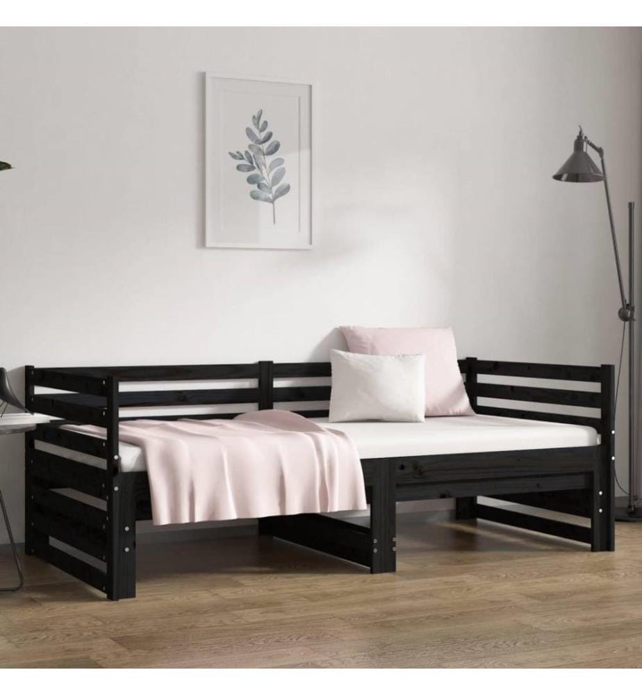 Lit coulissant 2x(90x190) cm Bois de pin massif