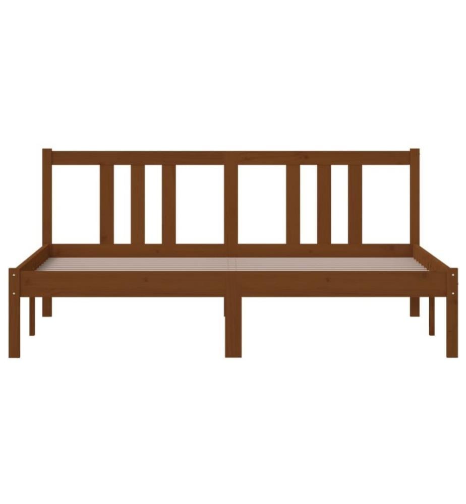 Massivholzbett Honigbraun 150x200 cm 5FT King Size