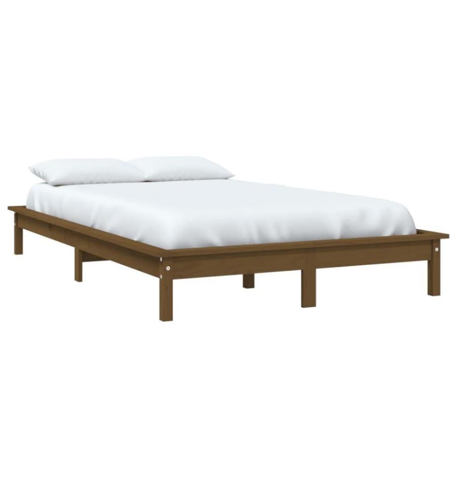 Massivholzbett Honigbraun 150x200 cm Kiefer 5FT King Size