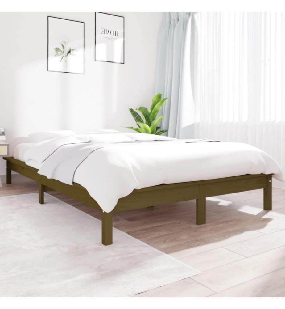 Massivholzbett Honigbraun 180x200 cm Kiefer 6FT Super King