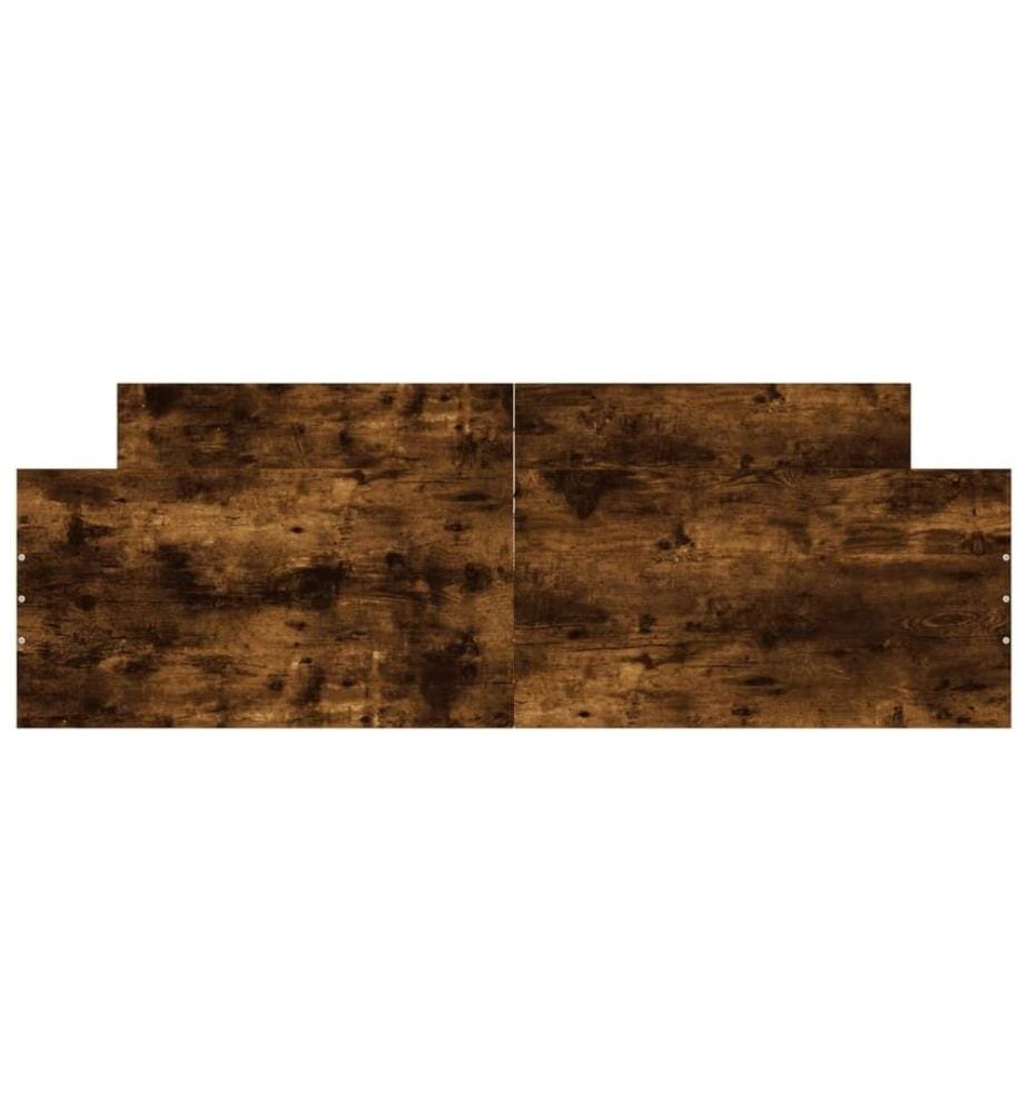 Bettgestell mit Kopf- und Fussteil Räuchereiche 150x200 cm