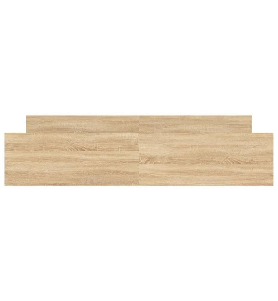 Bettgestell mit Kopf- und Fussteil Sonoma-Eiche 200x200 cm