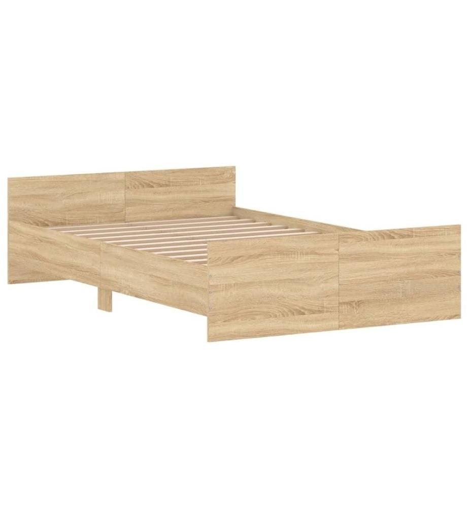 Bettgestell mit Kopf- und Fussteil Sonoma-Eiche 120x200 cm