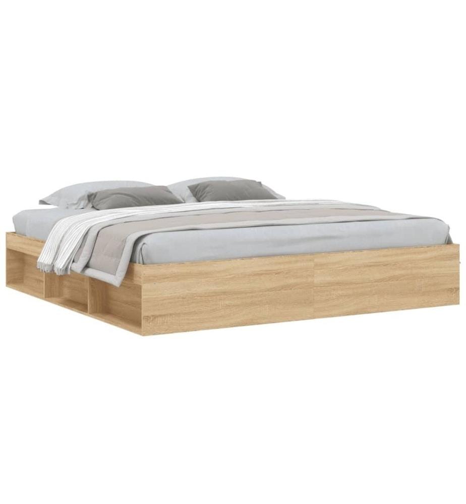 Bettgestell Sonoma-Eiche 200x200 cm