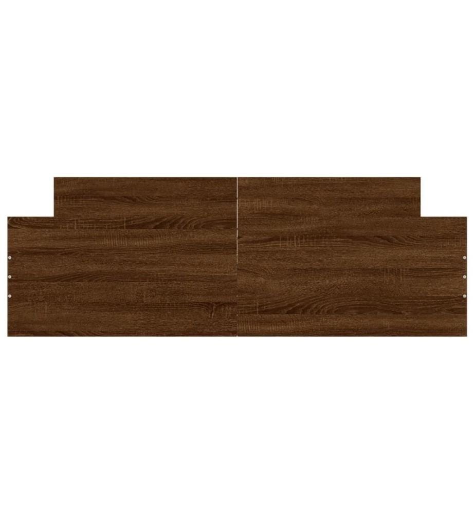 Bettgestell mit Kopf- und Fussteil Braun Eiche-Optik 150x200 cm