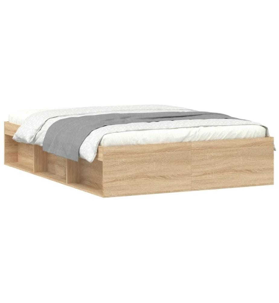 Bettgestell Sonoma-Eiche 135x190 cm