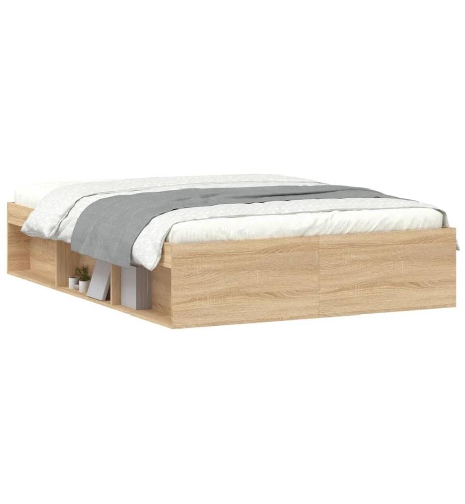 Bettgestell Sonoma-Eiche 135x190 cm