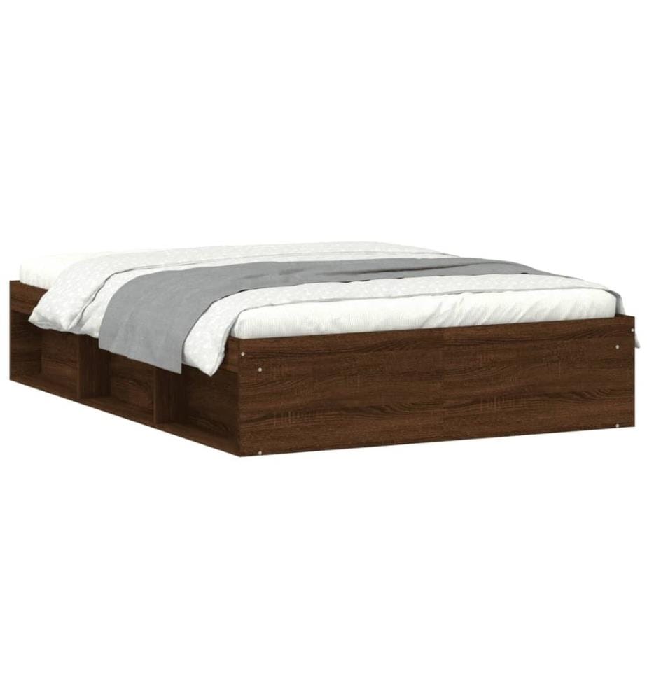 Bettgestell Braun Eichen-Optik 135x190 cm