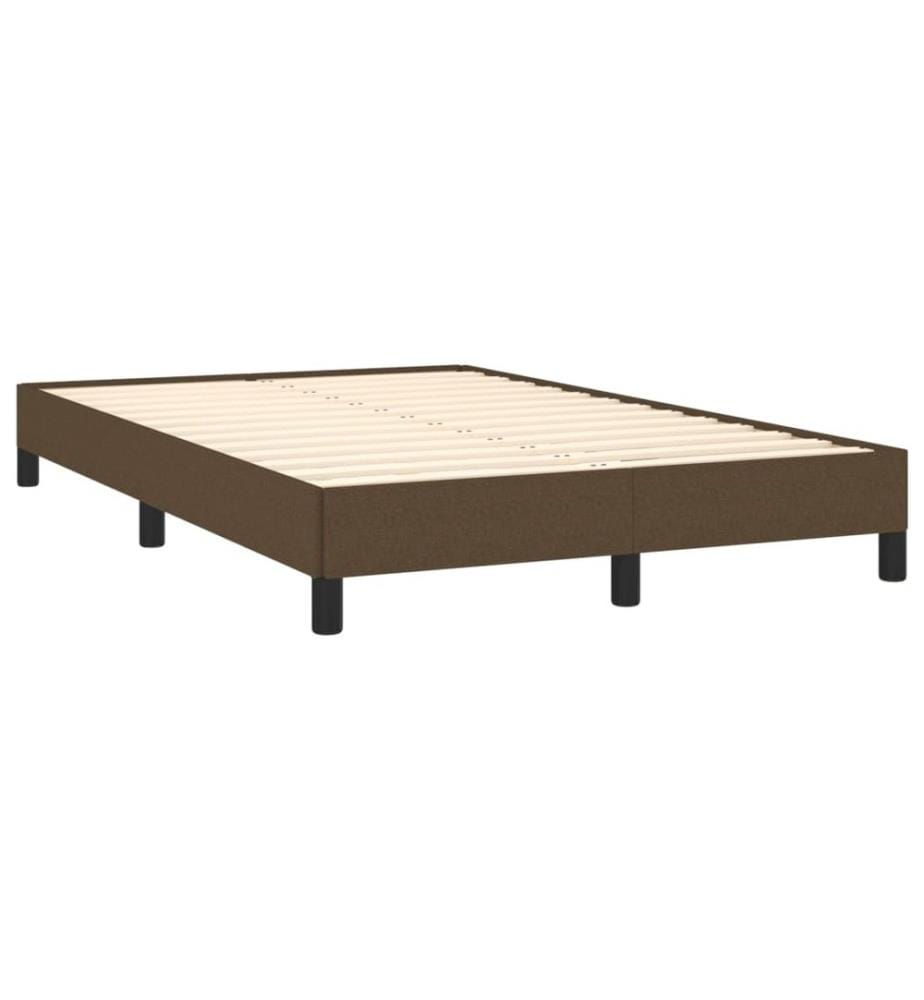 Bettgestell Dunkelbraun 120x190 cm Stoff