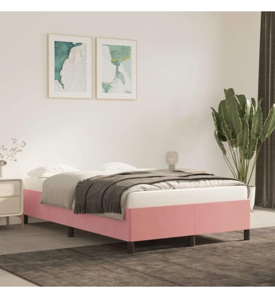 Bettgestell Rosa 120x190 cm Samt