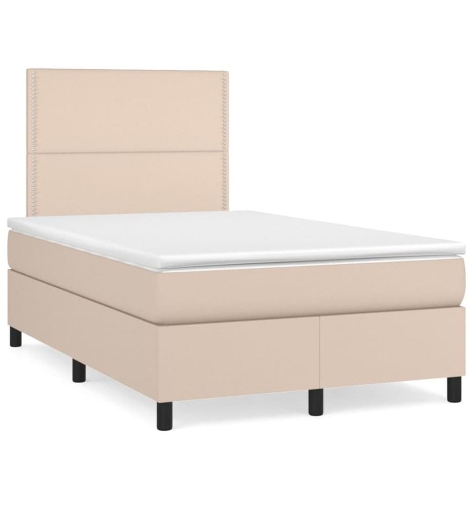Boxspringbett mit Matratze & LED Cappuccino-Braun 120x190 cm
