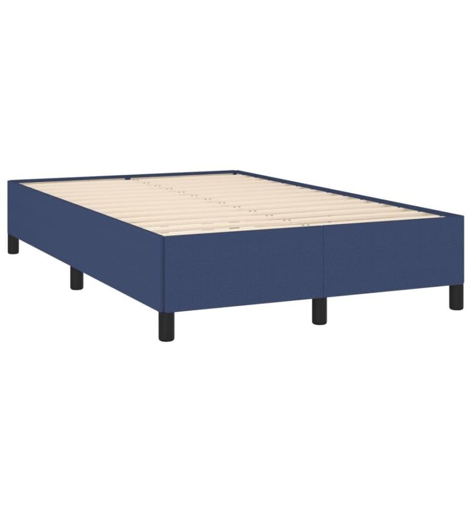 Boxspringbett mit Matratze Blau 120x190 cm Stoff