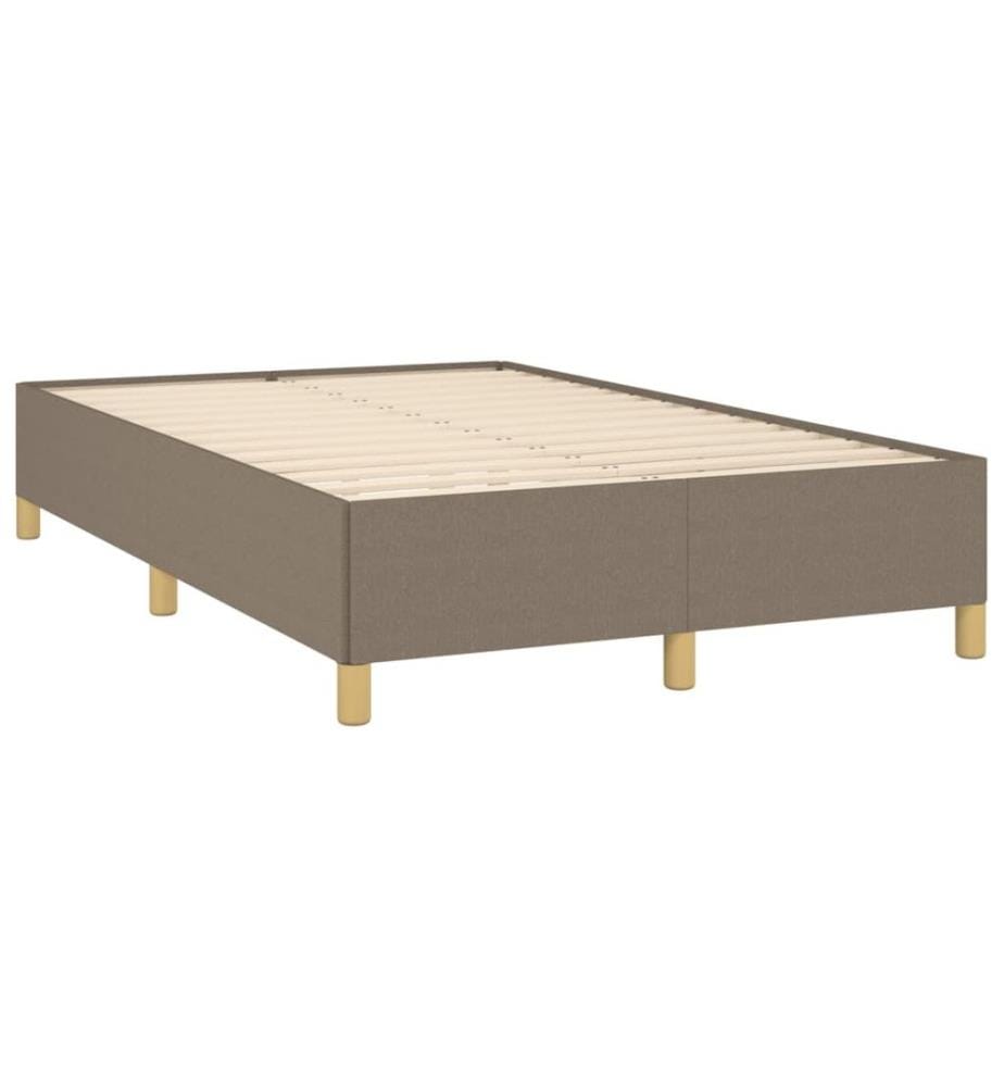 Sommier à lattes de lit avec matelas taupe 120x190 cm tissu