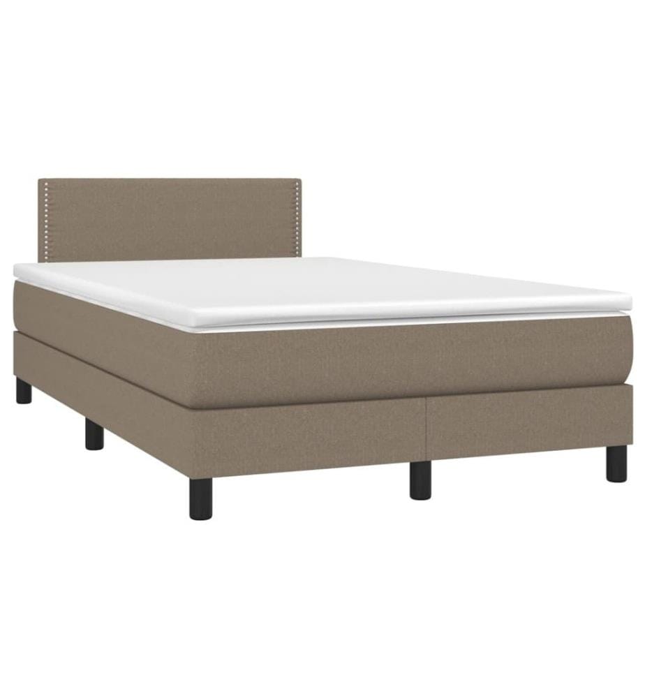 Boxspringbett mit Matratze Taupe 120x190 cm Stoff