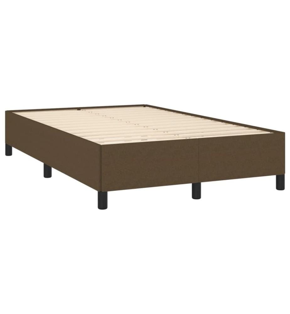 Boxspringbett mit Matratze Dunkelbraun 120x190 cm Stoff