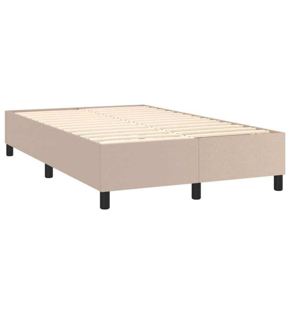 Boxspringbett Matratze Cappuccino-Braun 120x190 cm Kunstleder