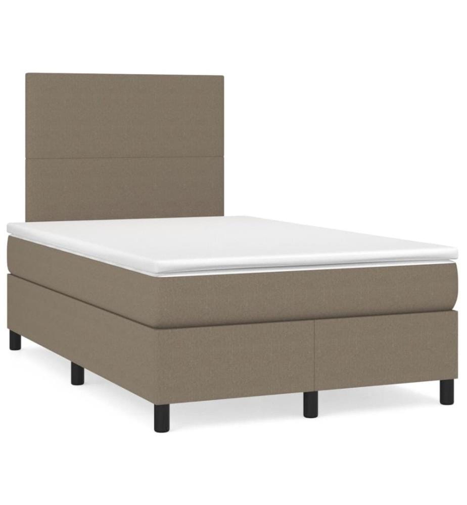 Boxspringbett mit Matratze Taupe 120x190 cm Stoff