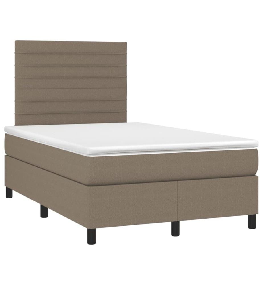 Boxspringbett mit Matratze Taupe 120x190 cm Stoff