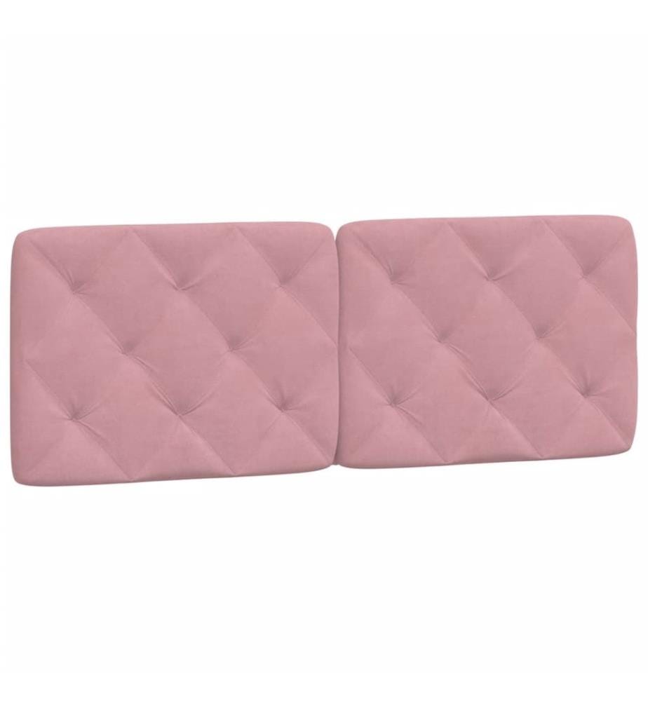 Bett mit Matratze Rosa 140x200 cm Samt