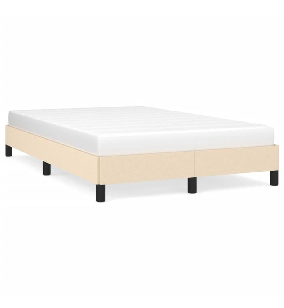 Bettgestell Creme 120x190 cm Stoff