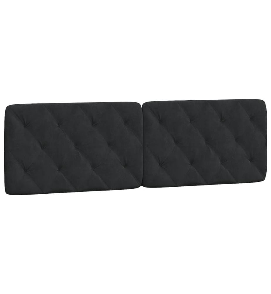 Bett mit Matratze Schwarz 160x200 cm Samt