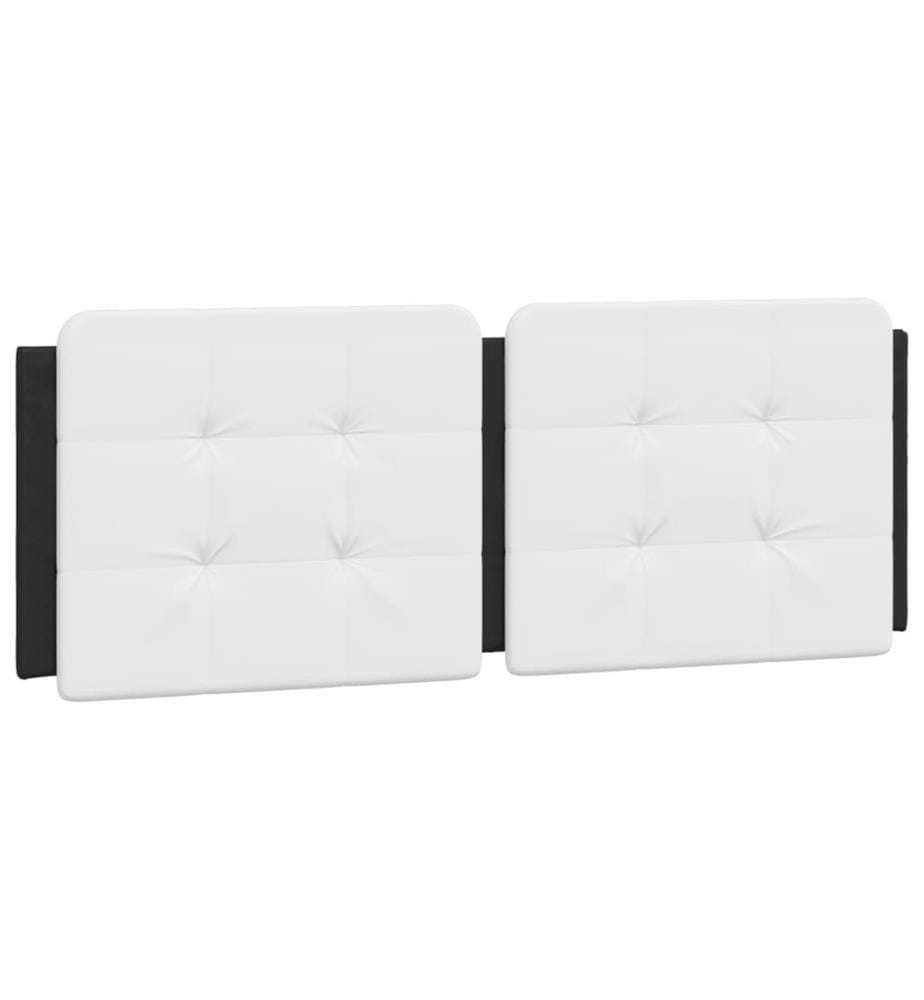 Bett mit Matratze Schwarz und Weiss 140x200 cm Kunstleder